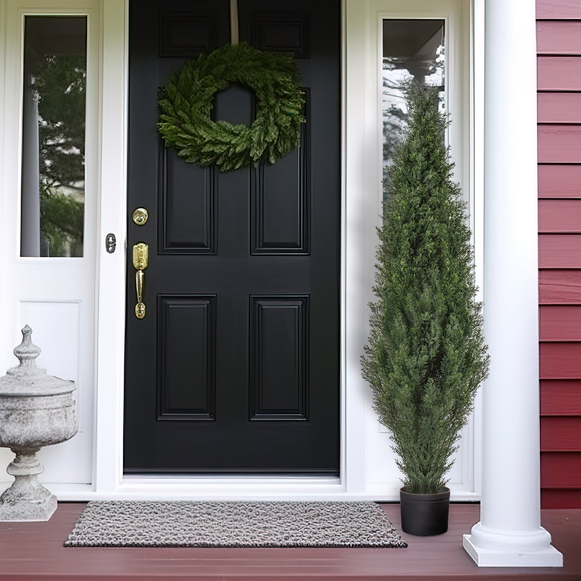 (2 Pack) 3 Ft Cedar Boxwood Topiary