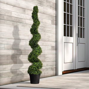 (2 Pack) 3 Ft. Spiral Boxwood Topiary